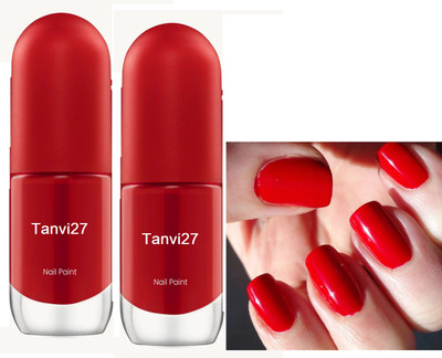 tanvi27 Combo Nail Lacquer Quick Dry Long Lasting Blood red Nail Polish Blood red