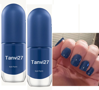 tanvi27 Combo Nail Lacquer Quick Dry Long Lasting Blue Nail Polish Blue