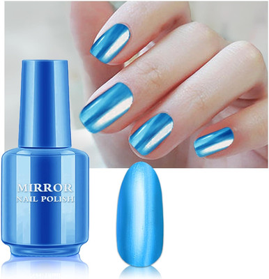 tanvi27 Quick Drying And Metal Effect Metallic Sky Blue Nail Polish Sky Blue