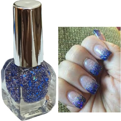 Luipui blue sparkle nail polish best nail paint pack of 1 BLUE