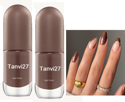 tanvi27 Combo Nail Lacquer Quick Dry Long Lasting Choco brown Nail Polish Choco brown