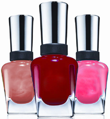 ADJD Professional Nail Polish Multi colour High Gloss Nail Paint multi colour(Pack of 3)