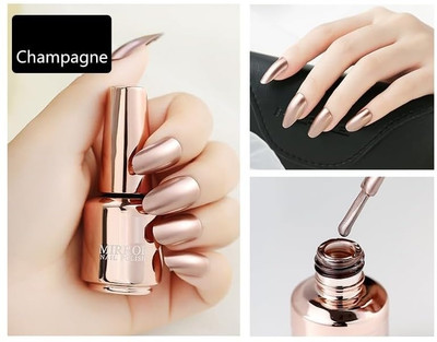Latixmat Quick Drying Lasting Metallic Mirror Effect Copper Nail Art Polish Copper