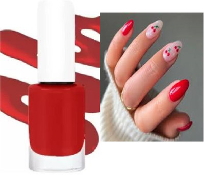 Luipui trending long lasting red matte nail polish pack of 1 RED