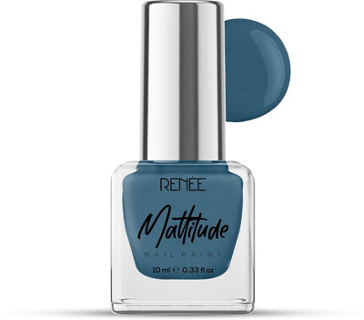 Renee Mattitude Nail Paint | Chip Resisting Formula with High Coverage Terrific Teal