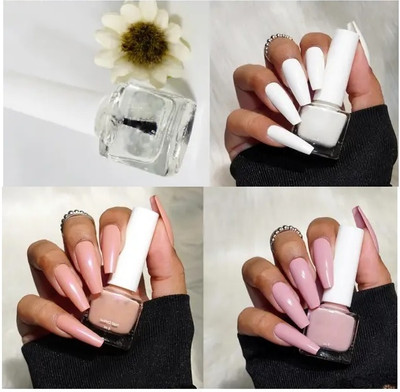 GFSU - GO FOR SOMETHING UNIQUE COMBO INSTANT NAIL PAINT FOR STYLING NAILS QUICK DRYING multicolor(Pack of 4)