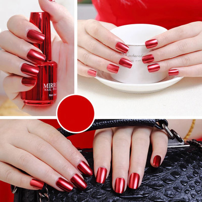 Latixmat Mirror Effect Metallic Nail Polish Magic Mirror Effect Chrome RED