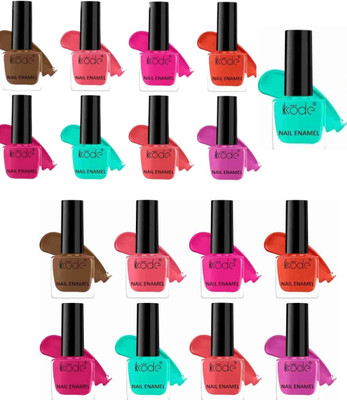 kKode beautiful waterproof and long lasting nail polish pack of 17 multi colour