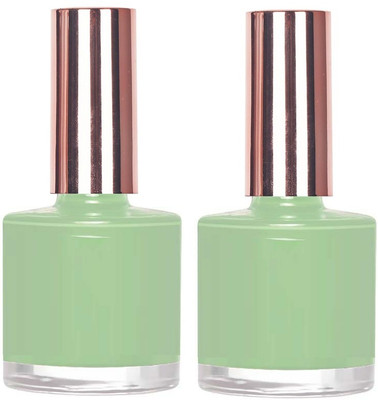 GFSU - GO FOR SOMETHING UNIQUE Cruelty-Free Glossy Light green Nail Paint mint green(Pack of 2)