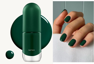 REIMICHI Long-Lasting Wear Ultra-Glossy Shine Nail Paint dark green