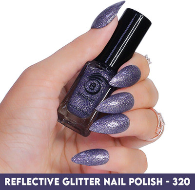 BEROMT REFLECTIVE GLITTER NAIL POLISH - BNP 320 Grayish Blue