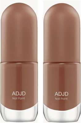ADJD Gel Nail Paint | Glossy Finish, Long Lasting Pack Of 2 Brown(Pack of 2)