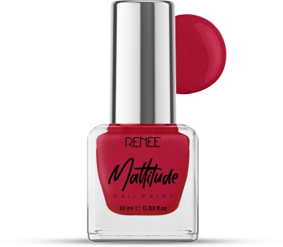 Renee Mattitude Nail Paint Salsa Red | Chip Resisting Formula with High Coverage Salsa Red