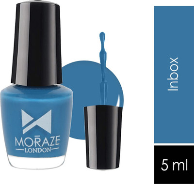 MORAZE Paint Your Own Rainbow Inbox Lasting Nail Polish With Chip Resistant Properties, Cruelty Free, Paraben Free & Vegan Formula Blue