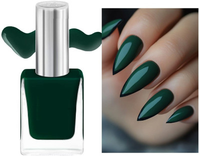 HUZURLU best Quick Drying Formula and matte nail paint drack green