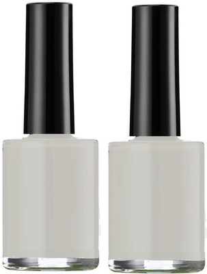 tanvi27 Combo Nail Paint Shiny Smooth Long Lasting Light grey Nail Polish Light grey