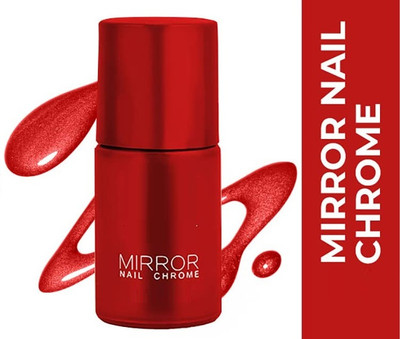 EVERERIN Magic Mirror Red Effect Chrome Nail Art Polish metallic red