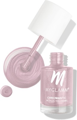 MyGlamm Chromantic Metallic Nail Enamel - Crystal Pink Pink