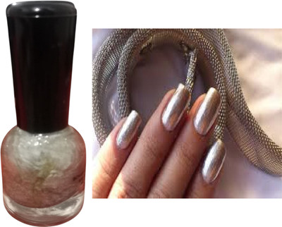 Luipui glossy silver nail polish for nails pack of 1 silver