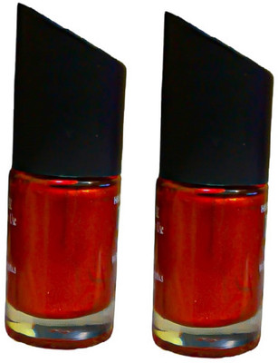 Luipui SHIMMER RED NAIL POLISH PACK OF LONG LASTING NAIL PAINT RED(Pack of 2)