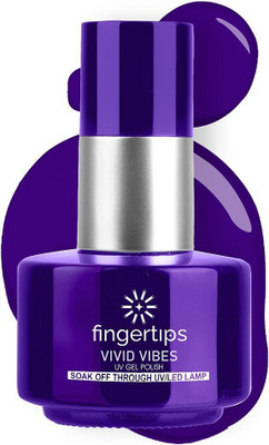 fingertips Vivid Vibes UV LED Soak Off Long Lasting Gel Nail Polish Lasts Upto 21 Days Royal Blue