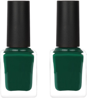 GFSU - GO FOR SOMETHING UNIQUE Nail Polish is highly pigmented|long lasting nail paint dark green(Pack of 2)