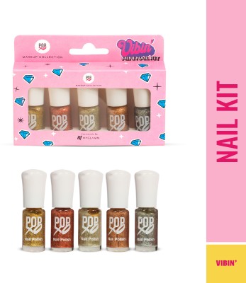 MyGlamm POPxo Makeup Collection -Mini Nail Kit Vibin'(Pack of 5)