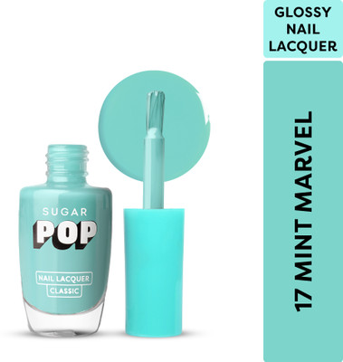 SUGAR POP Nail Lacquer 17 Mint Marvel | High Shine | Chip Resistant | Quick Drying 17 Mint marvel