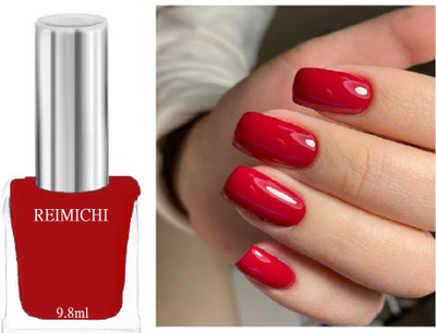 REIMICHI Nail Paint Glossy Formula for Quick Dry Long-Lasting cherry red