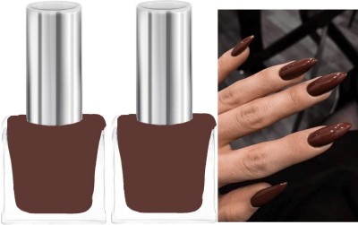 ADJD Combo Nail Polish Long Lasting Quick Drying Dark brown Dark brown