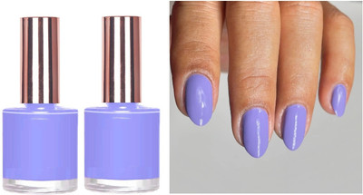 GFSU - GO FOR SOMETHING UNIQUE LAVENDER NAIL PAINT SUPER STAY GLOSSY FINISH lavender(Pack of 2)