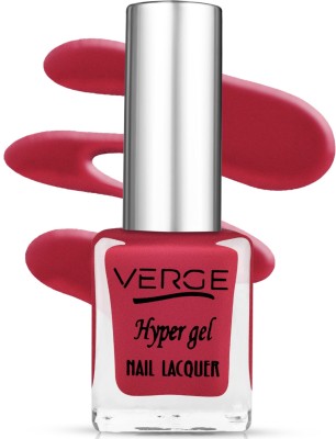 VERGE Hyper Gel Non Toxic Luxury Nail Polish (LONGEST STAY WITH HD SHINE FINISH) 107, Red Alert, Quick Dry & Chip Resistant, PARABEN FREE, VEGAN