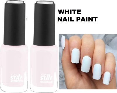 ADJD INSTANT WHITE NAIL PAINT WOMEN DAILY USE WHITE(Pack of 2)