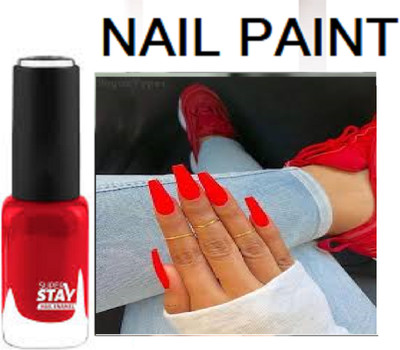 Luipui RED COLOR MATTE NAIIL PAINT WATERPROOF PACK OF 1 RED
