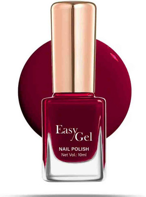 Emijun DARK RED COLOR QUICK DRY SOFT BRUSH GLOSSY SHINE NAIL POLISH DARK RED