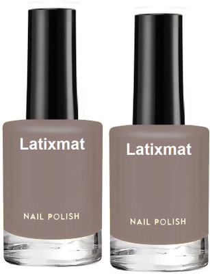 Latixmat Combo Professional High Shine Quick Dry Grey touch Nail Polish Grey touch