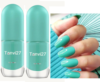 tanvi27 Combo Nail Lacquer Quick Dry Long Lasting Mint Nail Polish Mint