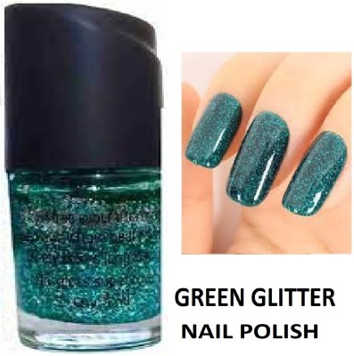 Luipui waterproof green glitter nail polish pack of 1 green