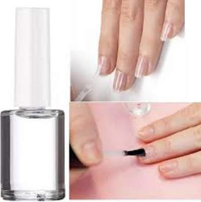 AMOSFIA Nail Polish Protector Base Coat Long Lasting Transparent W. Smooth Glossy Finish Transparent