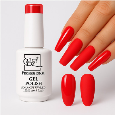 Beauzy Soak Off UV/LED Gel Polish 008 Classic Red