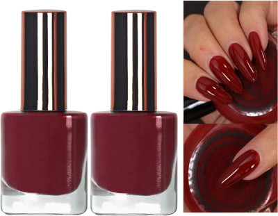 tanvi27 Professional Touch Quick Dry Hot Red Gel Nail Lacquer Combo Hot Red(Pack of 2)