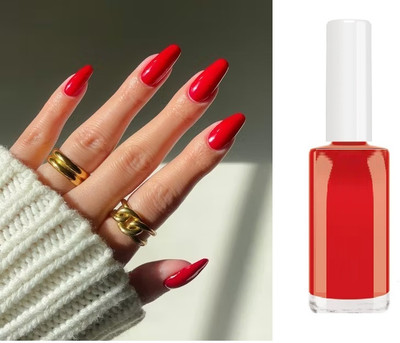 tanvi27 INSTANT NAIL PAINT FOR STYLING NAILS QUICK DRYING FIRE ENGINE RED fire engine red