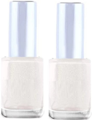 AFARAXIA Lightwet High Gloss Shine Nail Polish set Glossy white(Pack of 2)