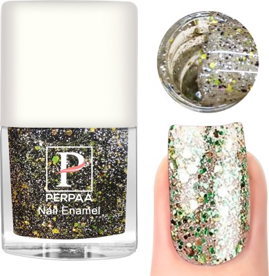 Perpaa Glitter Nail Polish for Women & Girls Green