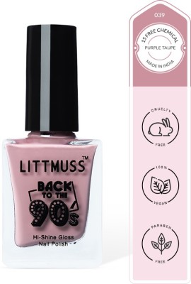 LITTMUSS Back To The 90's Hi-Shine Gloss Nail Polish Purple Taupe Purple Taupe