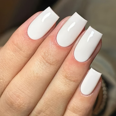 manasona White colour Nail Polish Quick Drying, Highly Pigment & Long-Lasting White