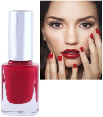 HUZURLU Cherry Red Nail Polish designed for easy application at home Cherry red Cherry red