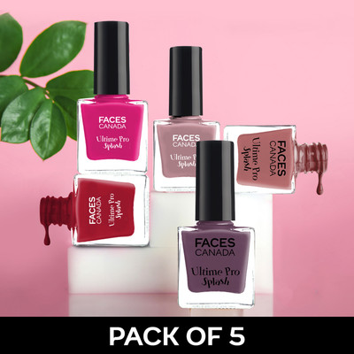 FACES CANADA Splash Nail Enamel Combo | Pack of 5 Multicolor