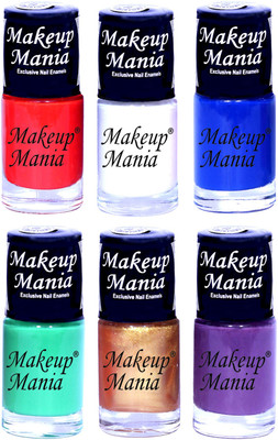 makeupmania Nail Polish Collection – Pack of 6 Trendy Colors Multicolor 87B(Pack of 6)
