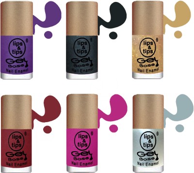 Lips & Tips Velvet Matte Nail Polish Combo Multicolor(Pack of 6)